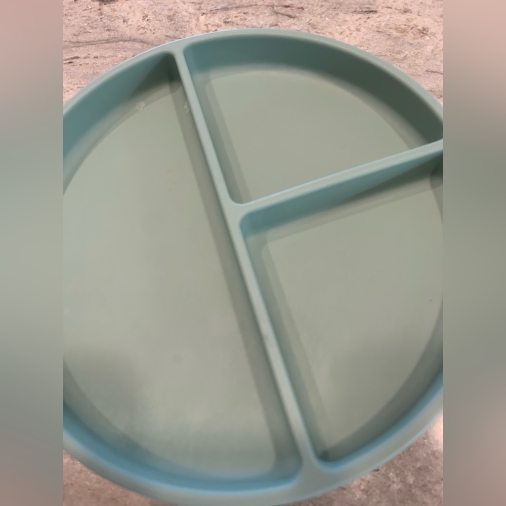 SET of Mushie plate, bowl, and bib